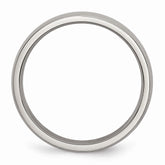 Chisel Titanium Polished 4mm Half Round Band